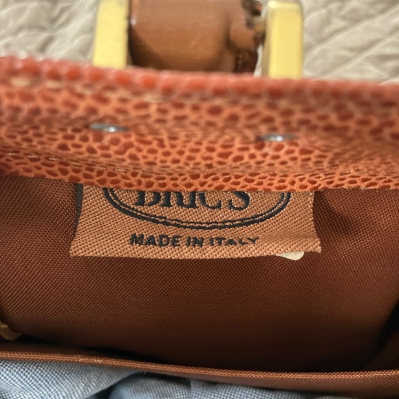 Vintage Bric’s Milano Italian Leather Doctor Bag Crossbody Satchel Lock and Key - Picture 6 of 7